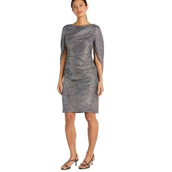 white christmas dresses Short Fitted Cocktail Dress Mini R&M Richards 4061